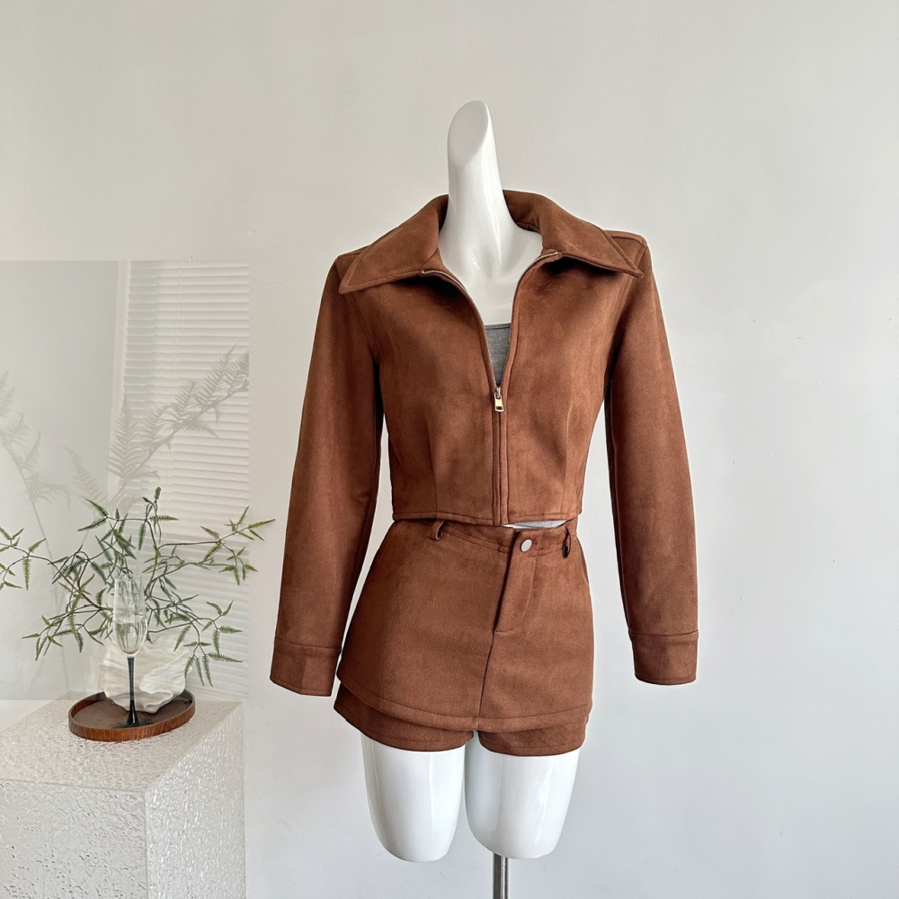All-match autumn skirt temperament jacket a set