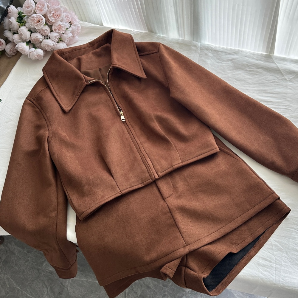 All-match autumn skirt temperament jacket a set