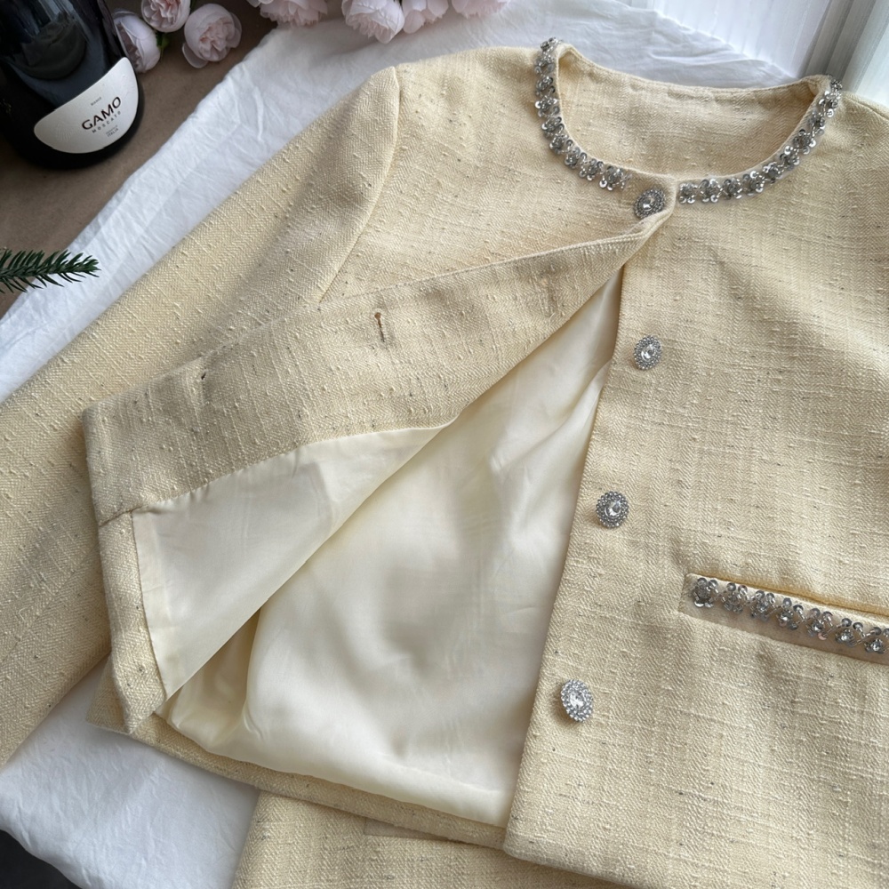 Autumn short skirt temperament coat a set for women