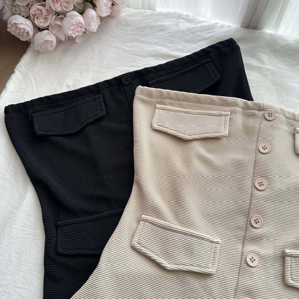 Autumn high waist wide leg pants slim knitted vest 3pcs set