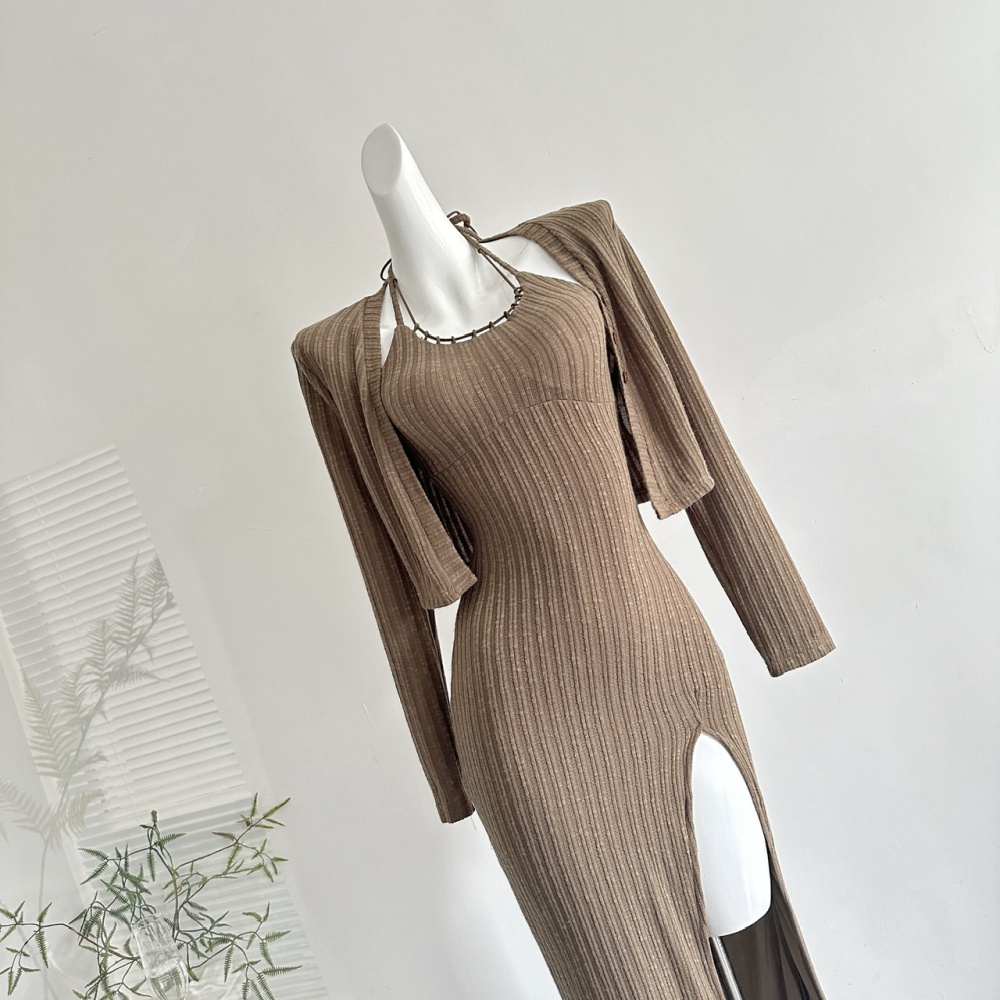 Sexy knitted dress spicegirl long dress for women