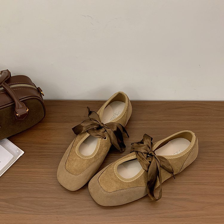 Bandage flat niche Western style retro shoes for women