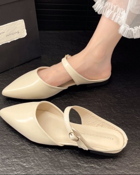Pointed flat lazy shoes lady summer slippers for women