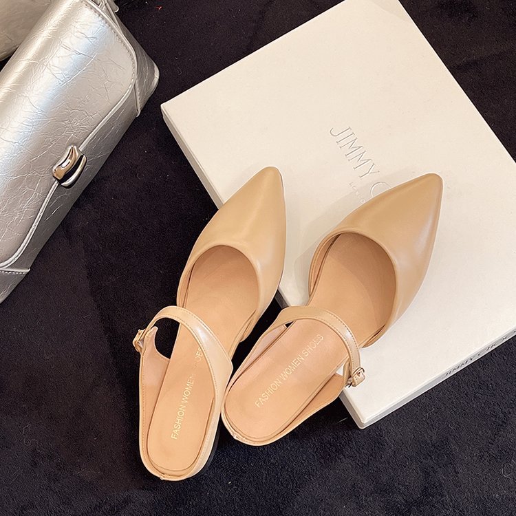 Pointed flat lazy shoes lady summer slippers for women