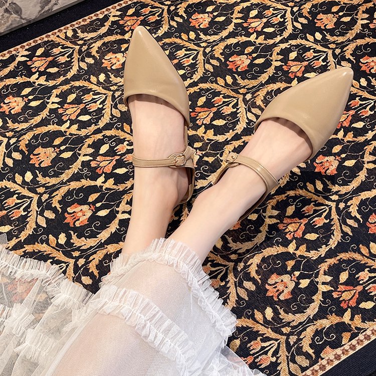 Pointed flat lazy shoes lady summer slippers for women