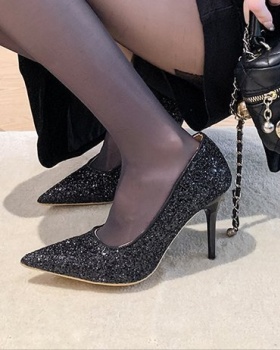 Lady autumn fine-root high-heeled shoes fashion low shoes