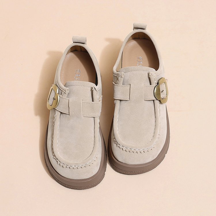 Broadcloth all-match round Casual retro shoes for women