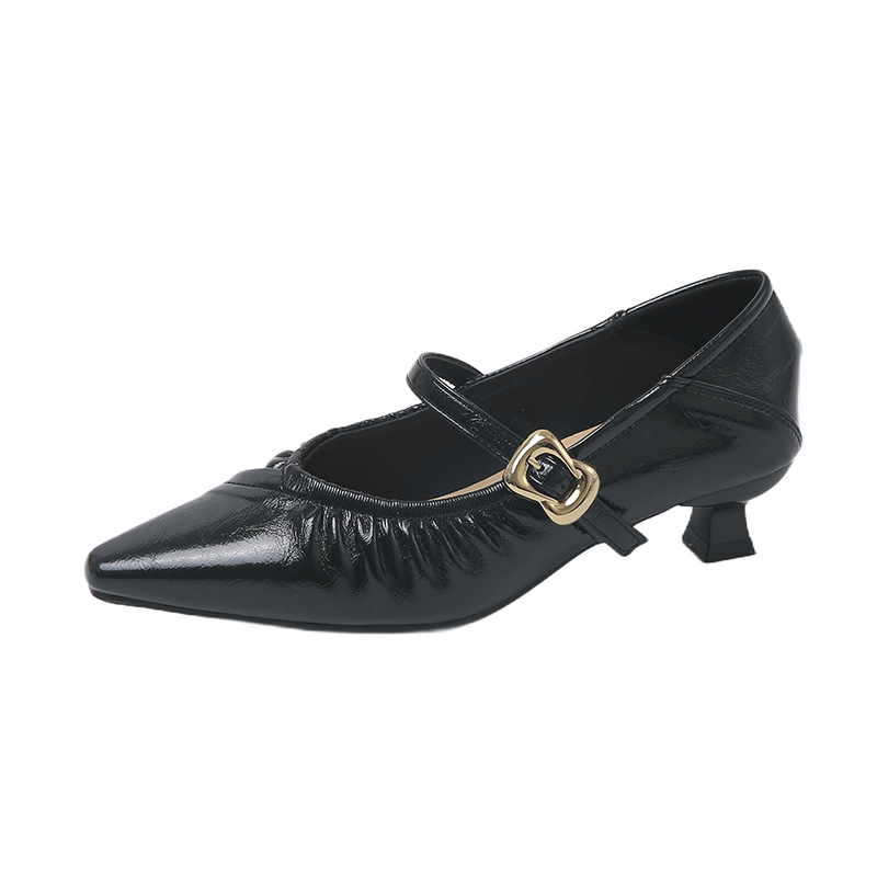 France style pointed shoes retro high-heeled shoes