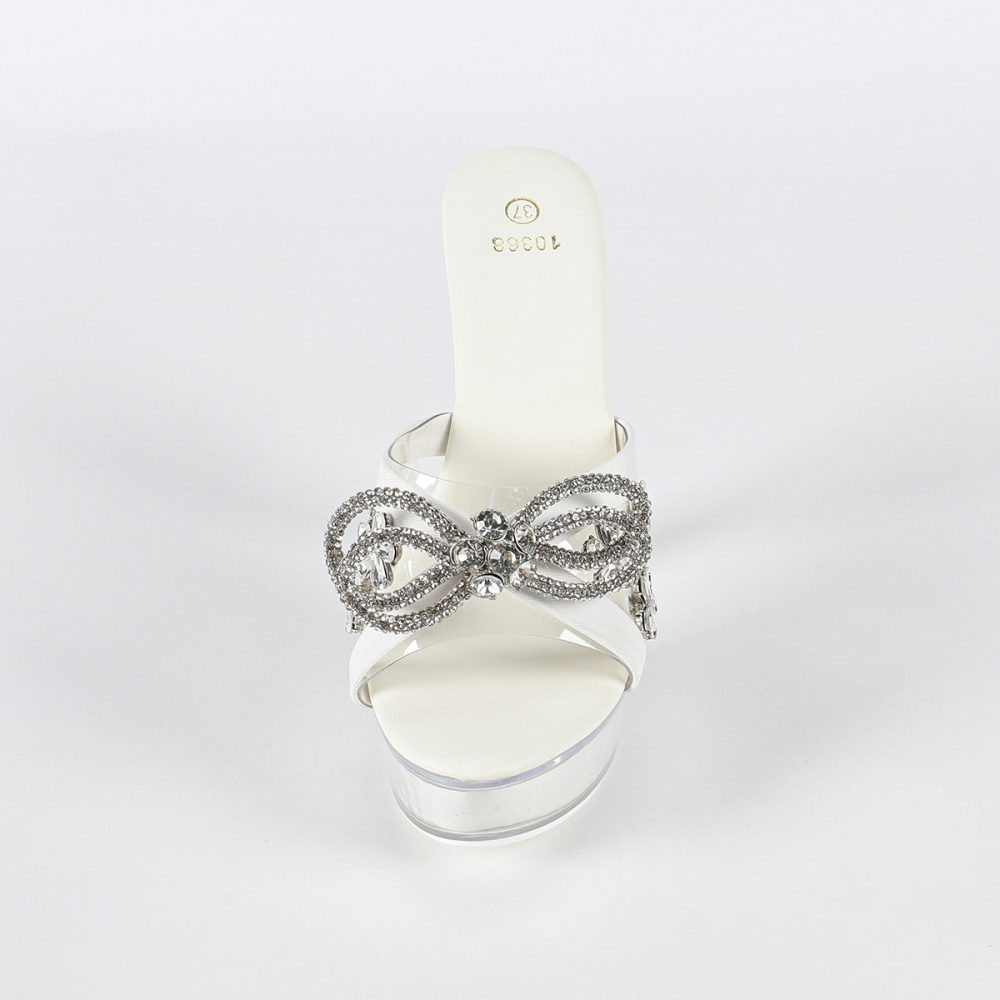 Thick sandals rhinestone platform for women