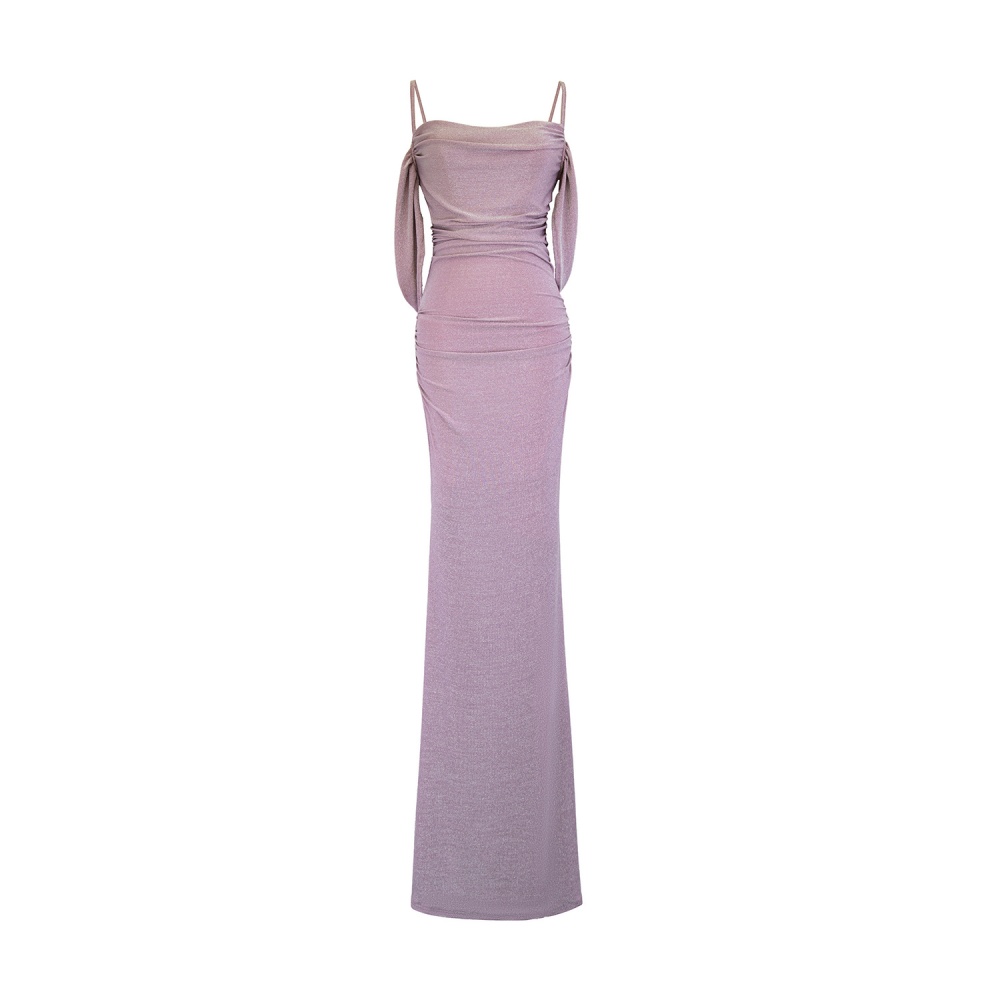 Halter split formal dress sexy sling dress
