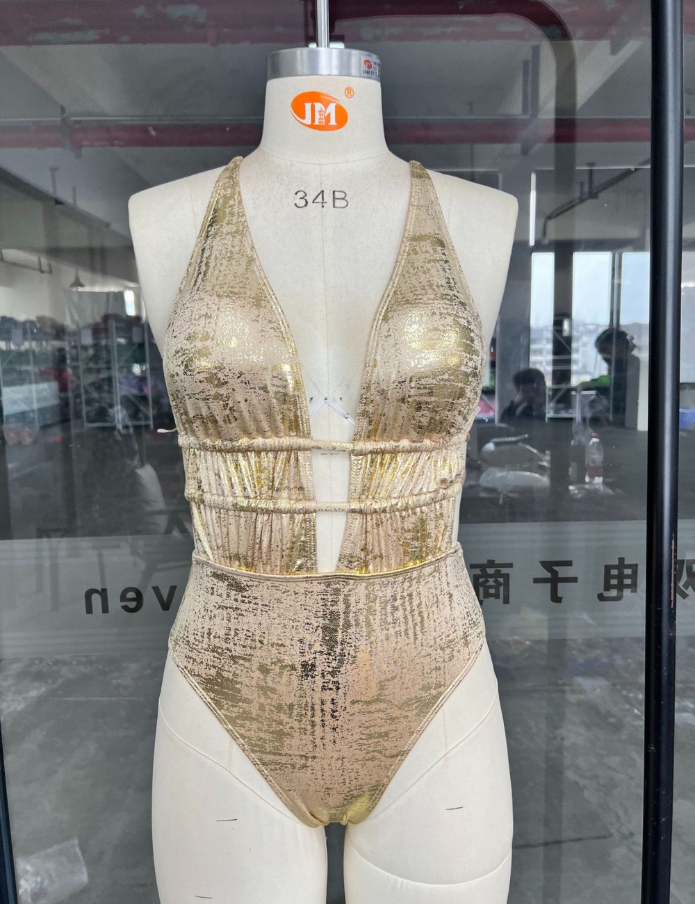Sexy European style summer conjoined hollow swimwear