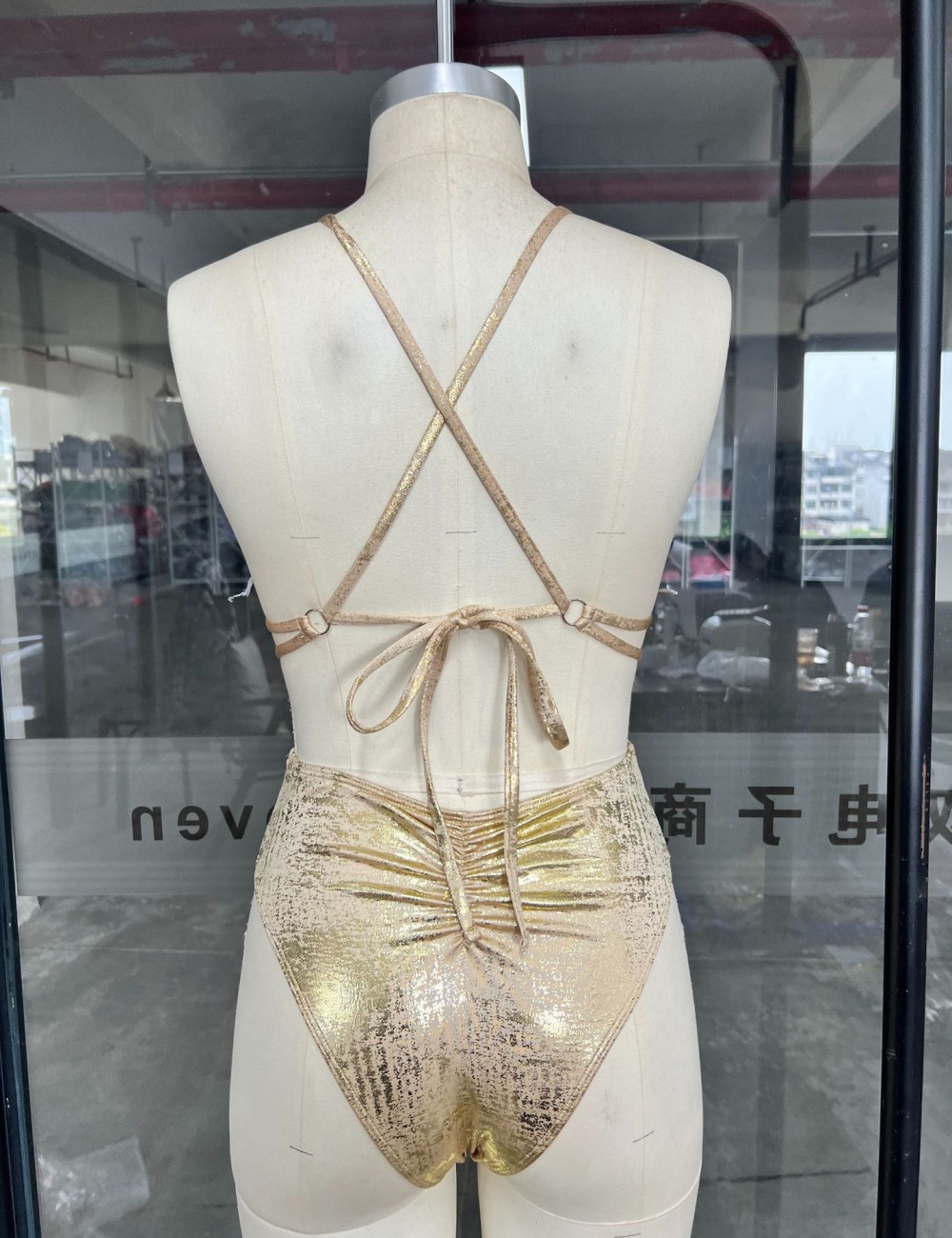 Sexy European style summer conjoined hollow swimwear