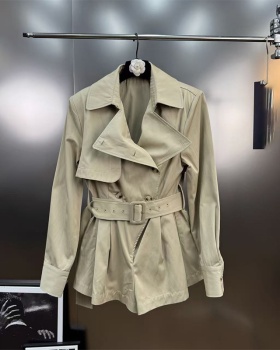 Autumn France style jumpsuit elegant windbreaker