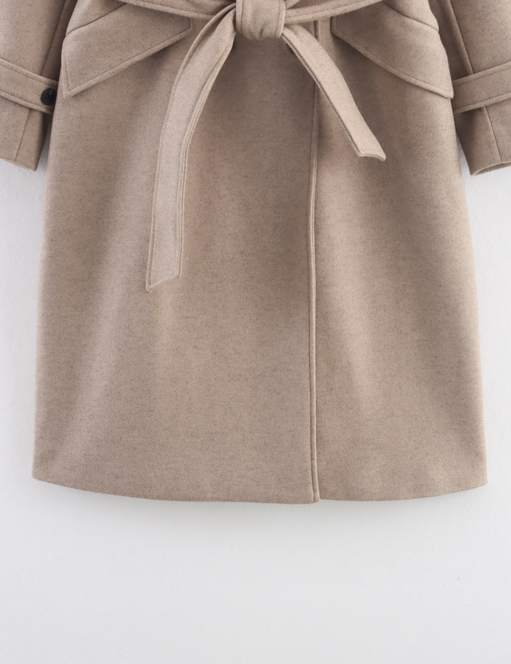 Cstand collar woolen coat double-breasted windbreaker