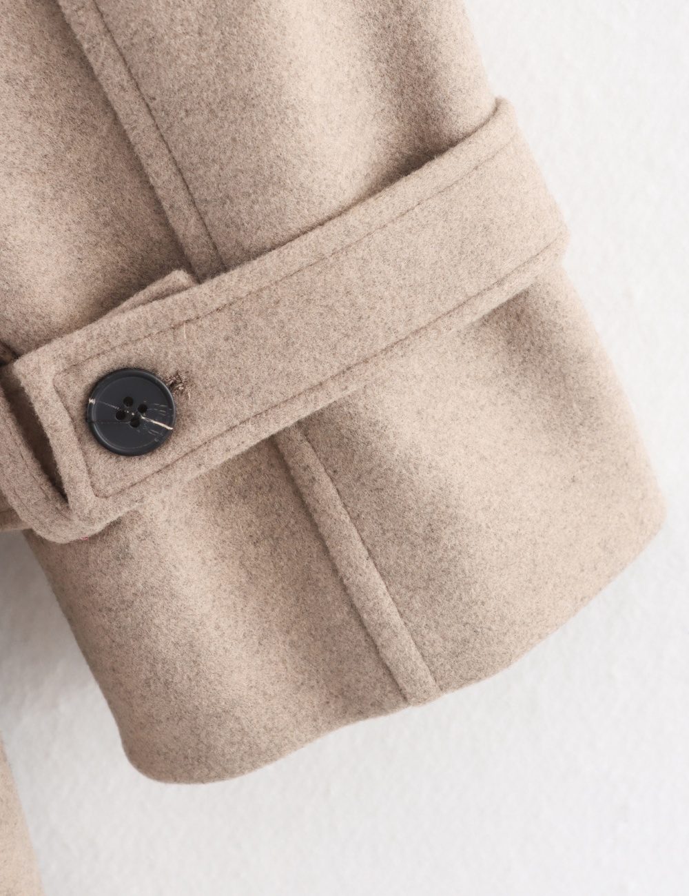 Cstand collar woolen coat double-breasted windbreaker