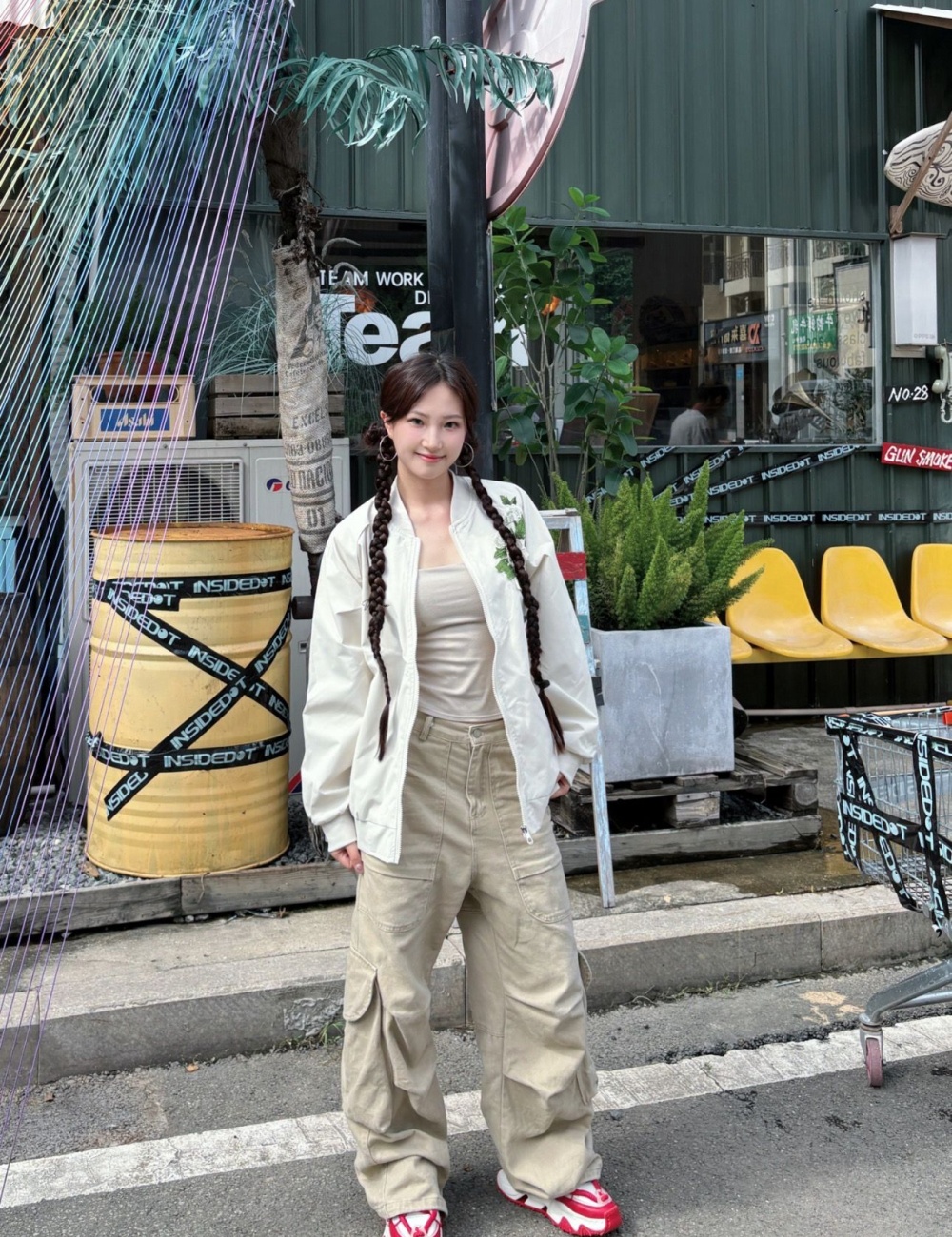 Embroidery loose cardigan Casual coat for women