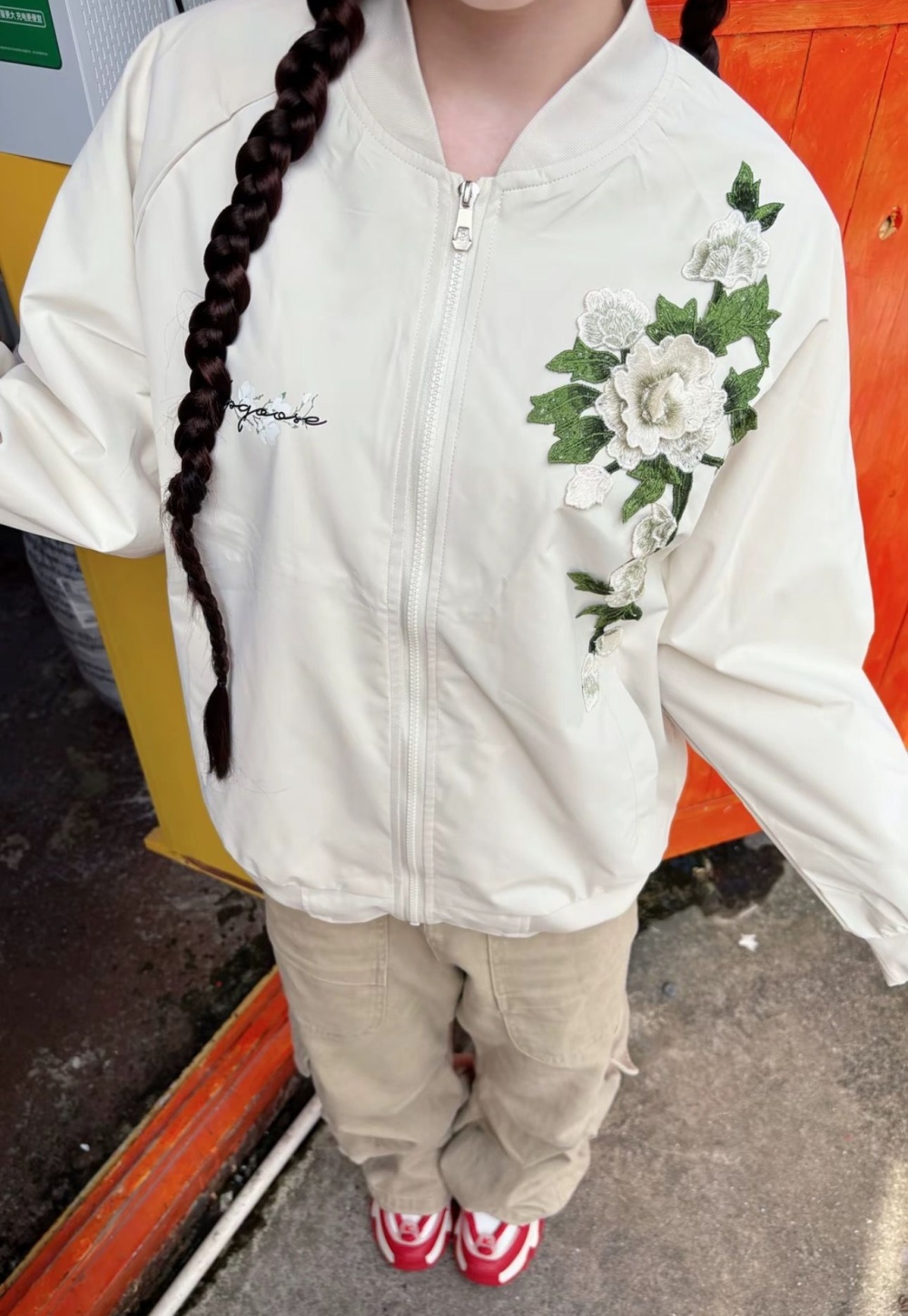 Embroidery loose cardigan Casual coat for women
