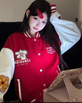 Mixed colors baseball uniforms letters coat