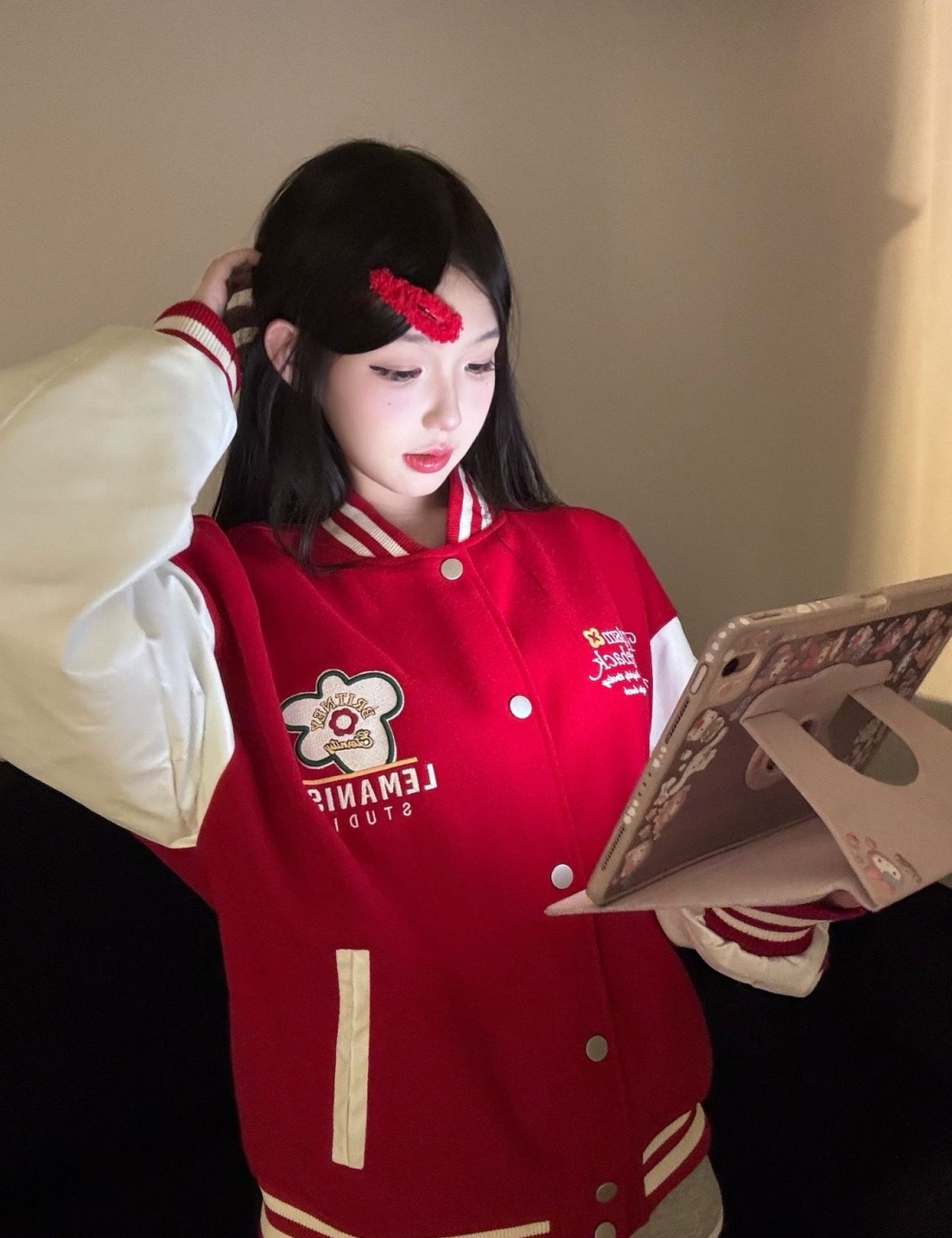 Mixed colors baseball uniforms letters coat