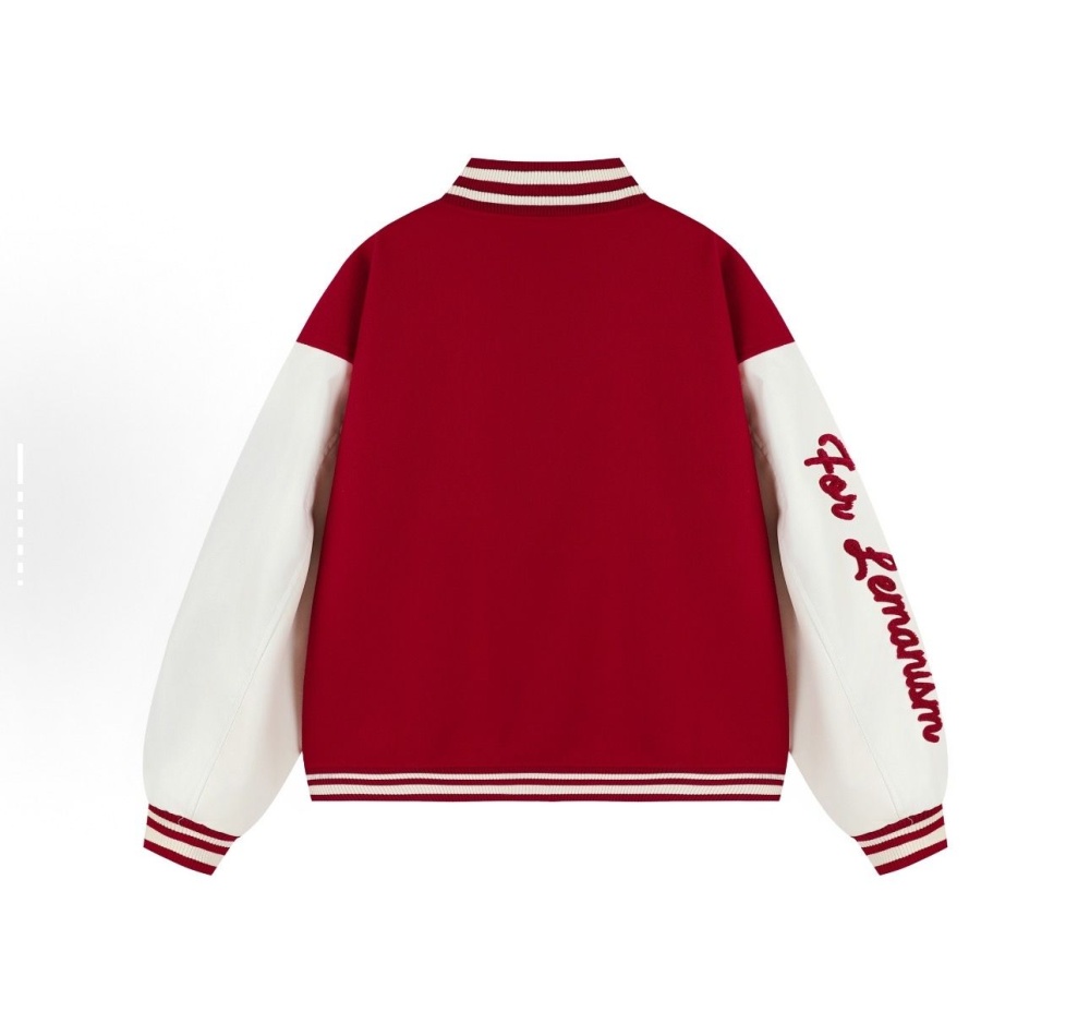 Mixed colors baseball uniforms letters coat