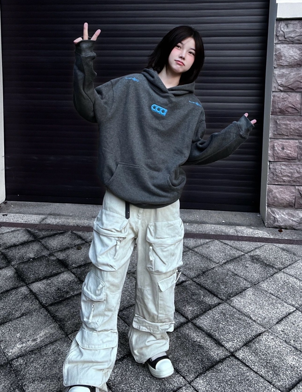 Pure cotton cotton complex thin hoodie for women