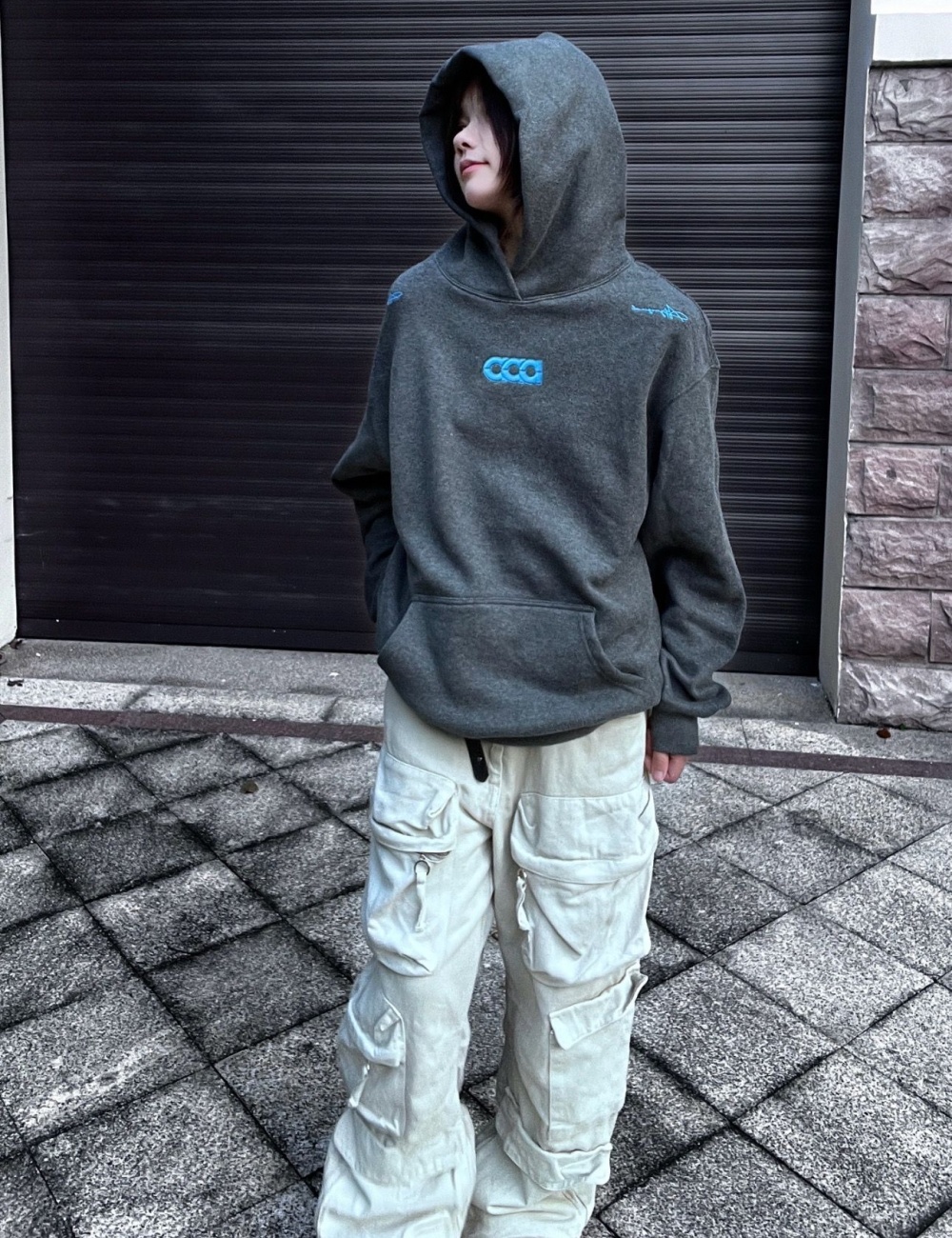 Pure cotton cotton complex thin hoodie for women