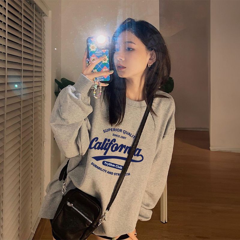 Round neck thin hoodie for women