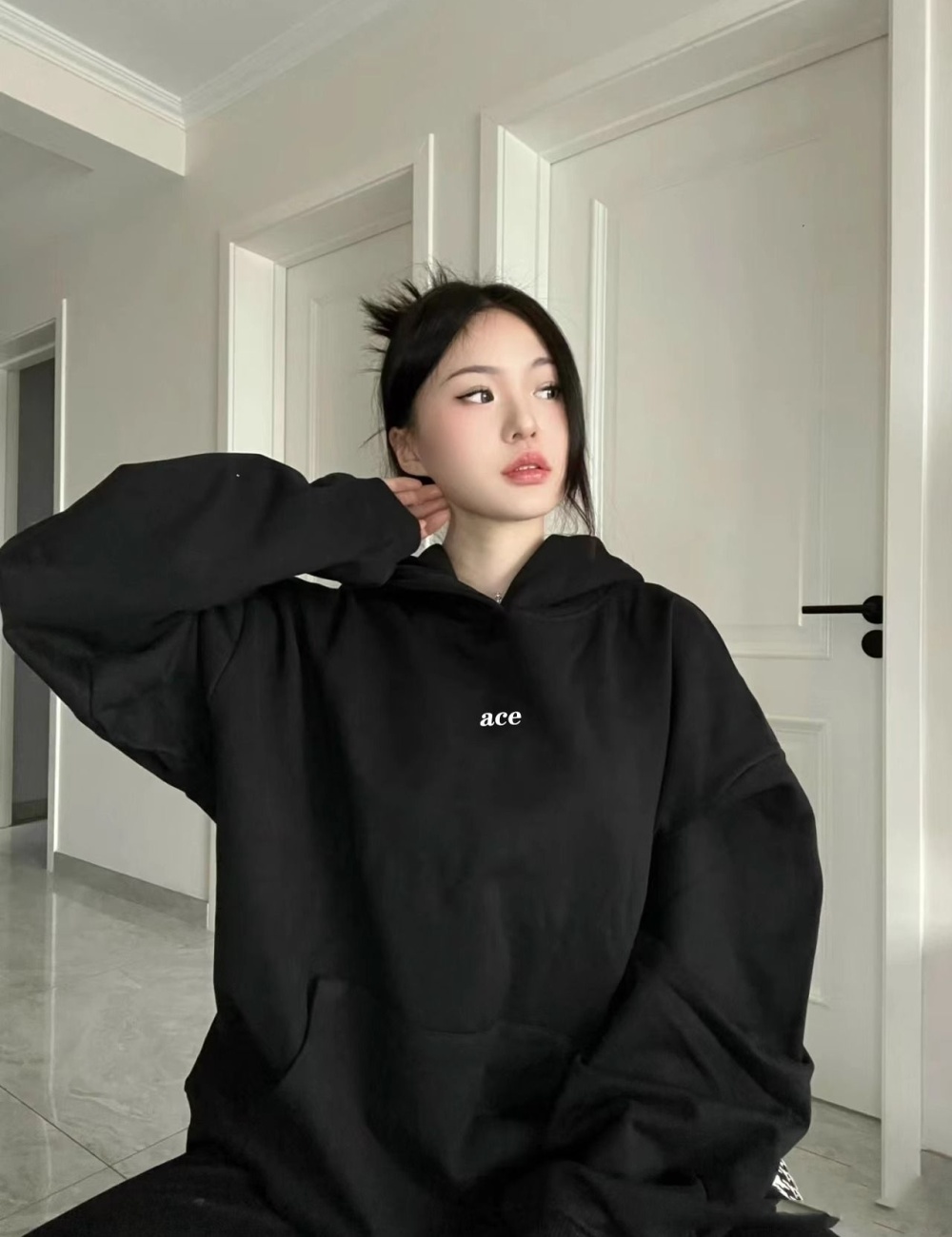 Imitation of cotton thin autumn and winter hoodie