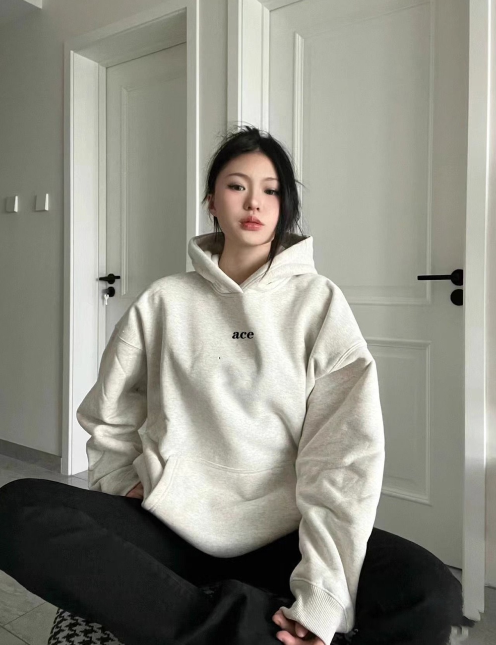 Imitation of cotton thin autumn and winter hoodie