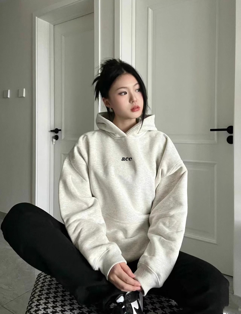 Imitation of cotton thin autumn and winter hoodie