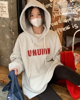Complex hooded autumn hoodie for women