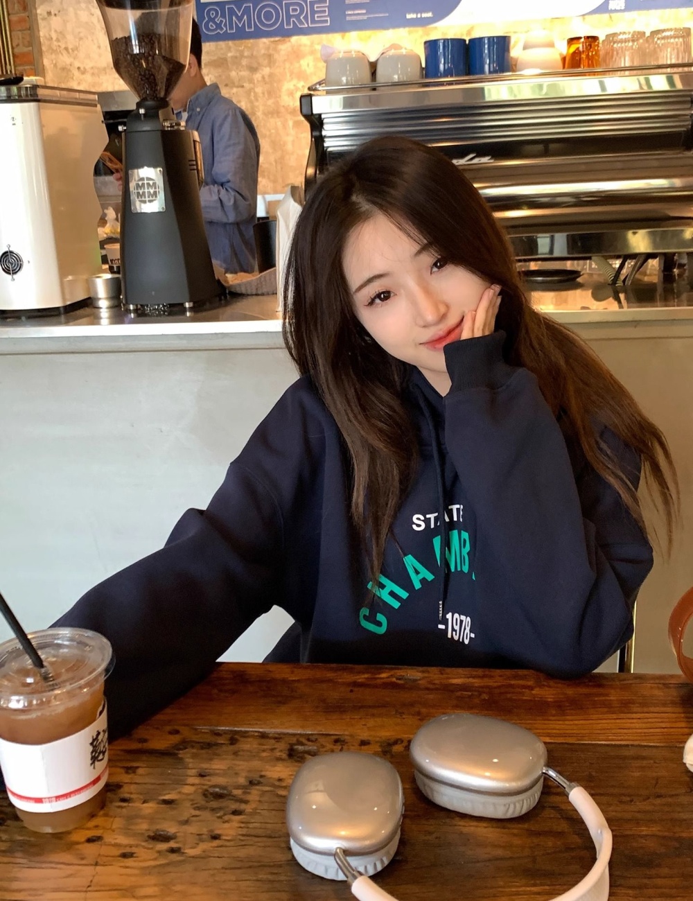Autumn and winter hooded complex hoodie for women