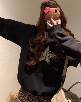 Complex hooded autumn hoodie for women