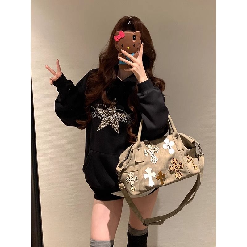 Complex hooded autumn hoodie for women