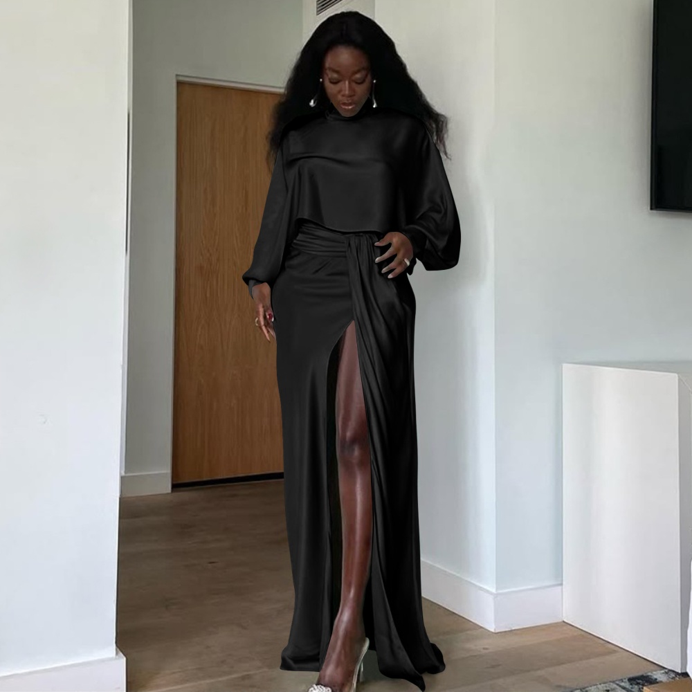 European style bat sleeve skirt a set for women