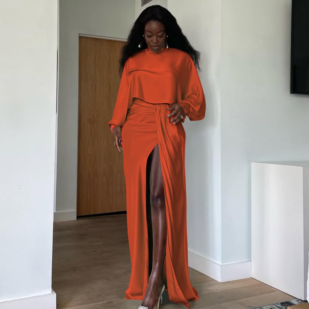 European style bat sleeve skirt a set for women