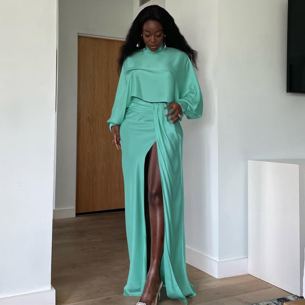 European style bat sleeve skirt a set for women