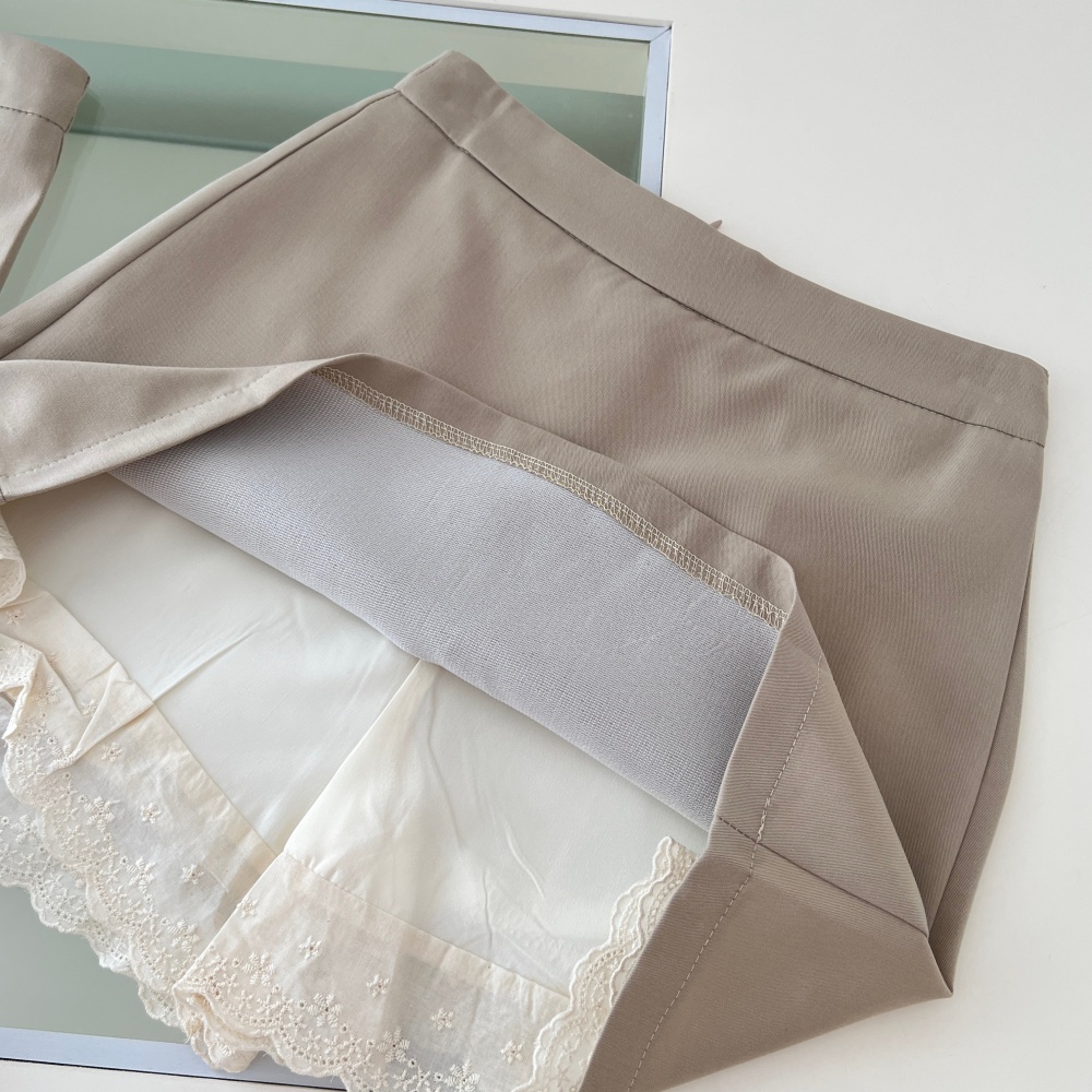 Short France style shirt pinched waist tops for women