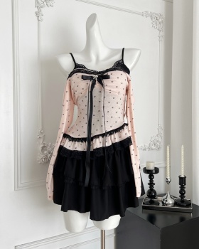 Autumn enticement dress niche kitten smock a set