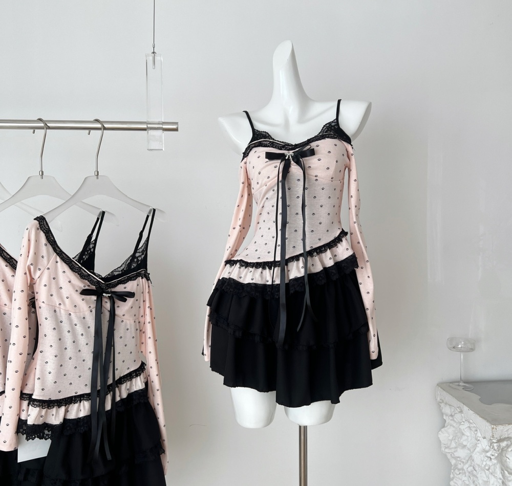 Autumn enticement dress niche kitten smock a set
