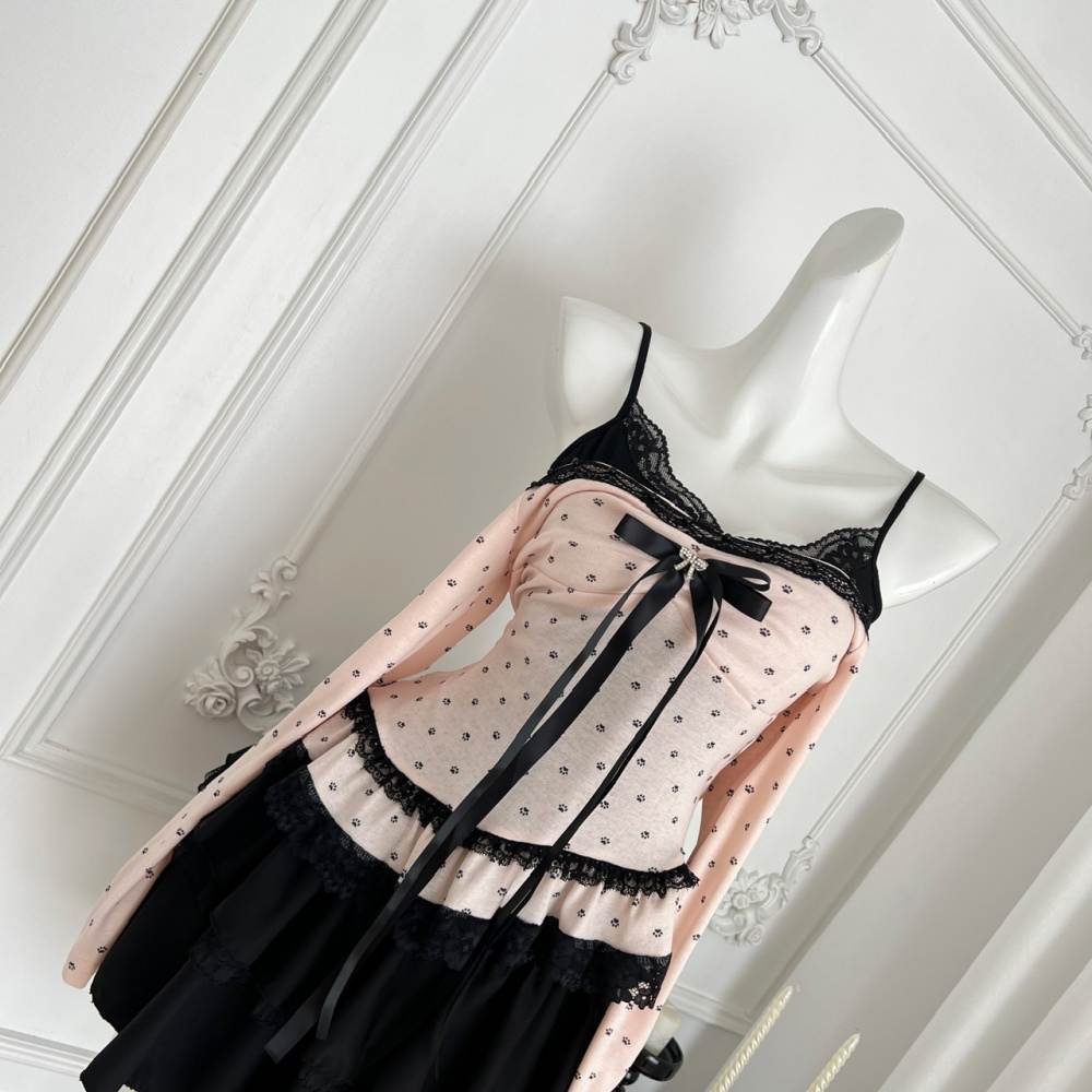 Autumn enticement dress niche kitten smock a set