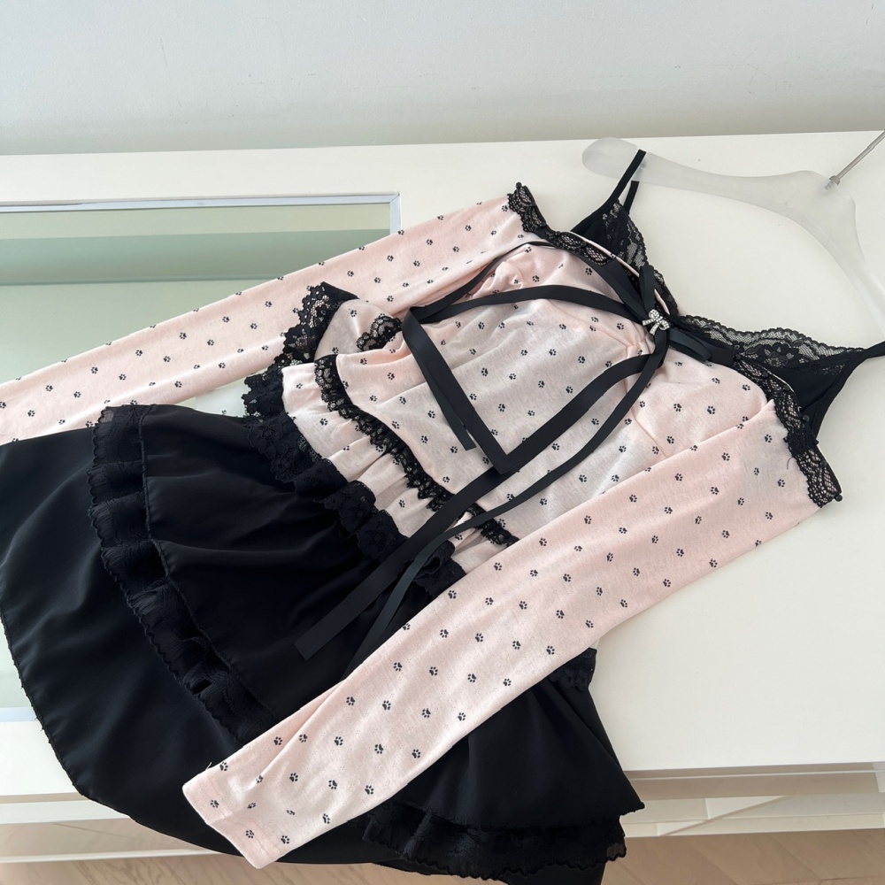 Autumn enticement dress niche kitten smock a set