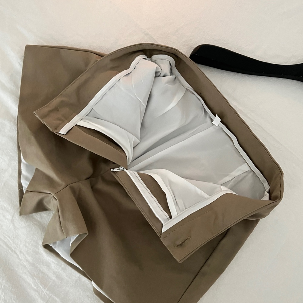 Large lapel retro coat short double row windbreaker a set