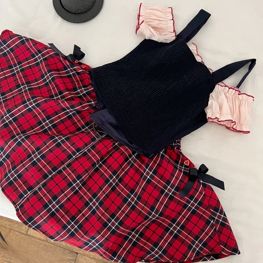 Summer sweet style tops niche short skirt a set
