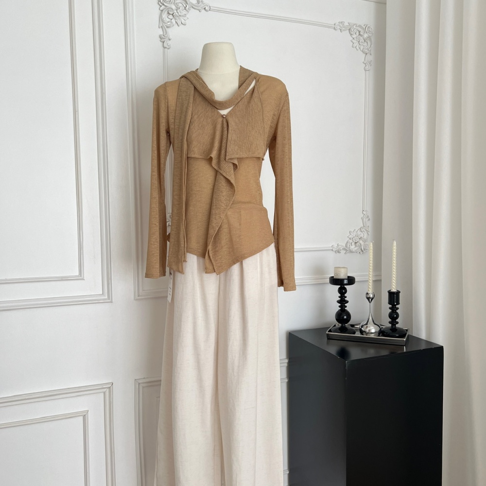 Streamer T-shirt V-neck casual pants a set for women