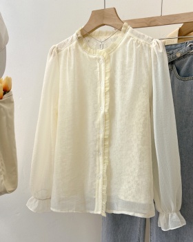 Lace autumn shirts temperament shirt for women