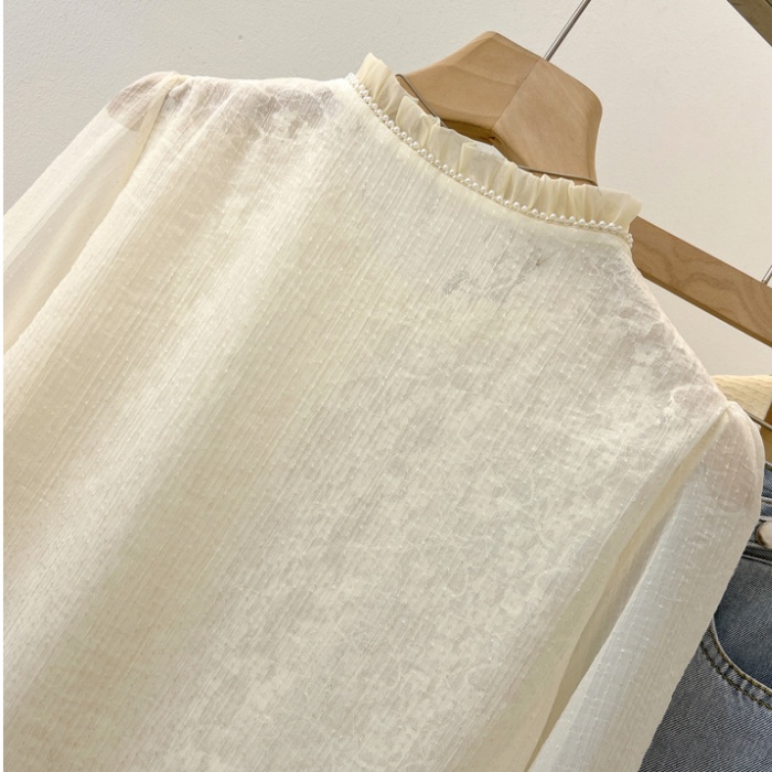 Lace autumn shirts temperament shirt for women
