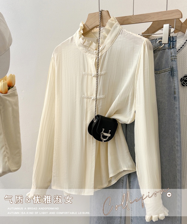 Autumn tops Chinese style shirt for women