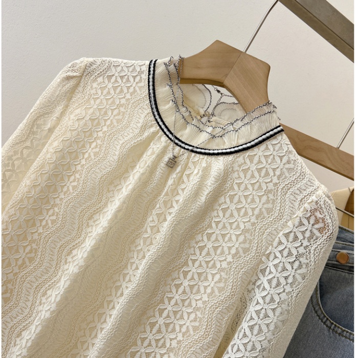 Bottoming long sleeve small shirt lace temperament shirt