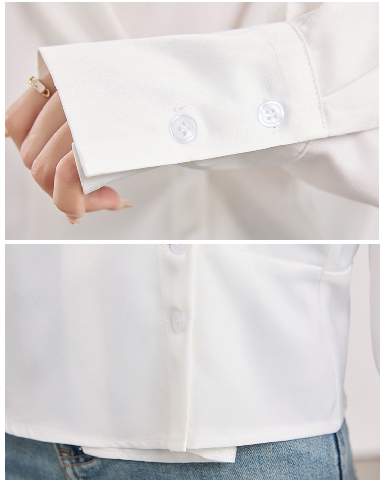 Fashionable autumn tops irregular white coat for women